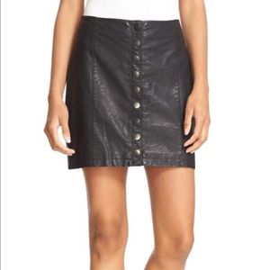 Free People FP (size 10) vegan leather mini skirt